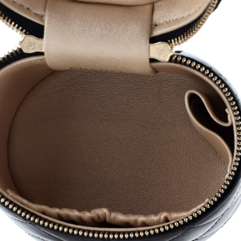 Chanel Cc Ruched Top Handle Vanity Case