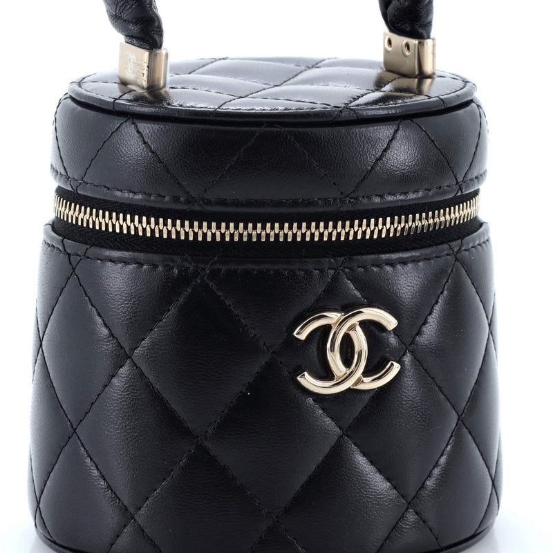 Chanel Cc Ruched Top Handle Vanity Case