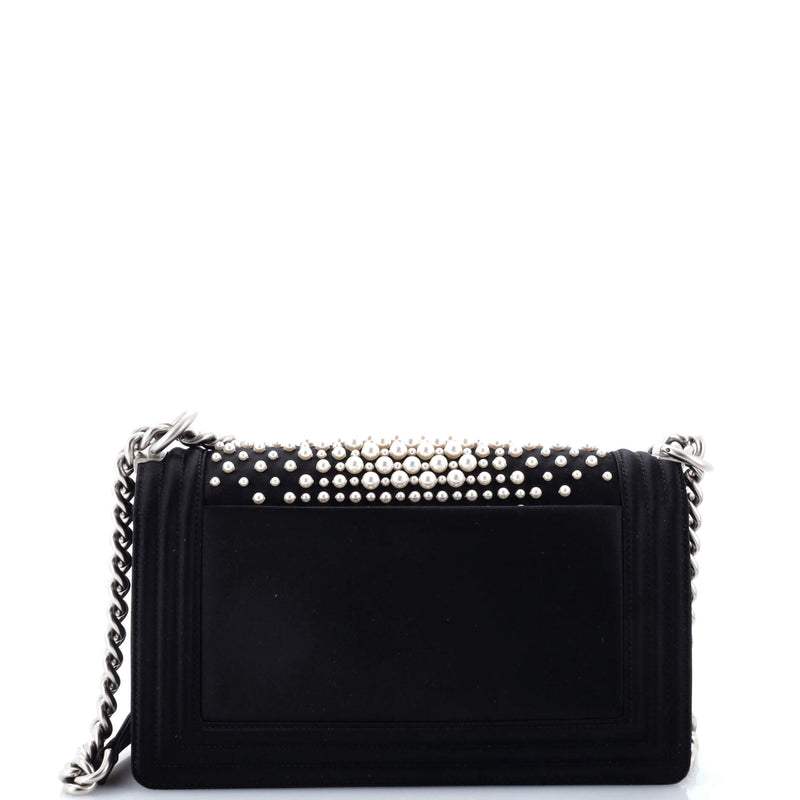 Chanel Boy Flap Bag Pearl Embellished