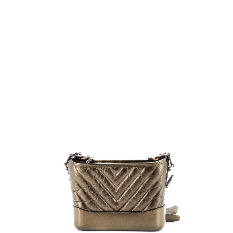 Chanel Gabrielle Hobo Chevron Metallic