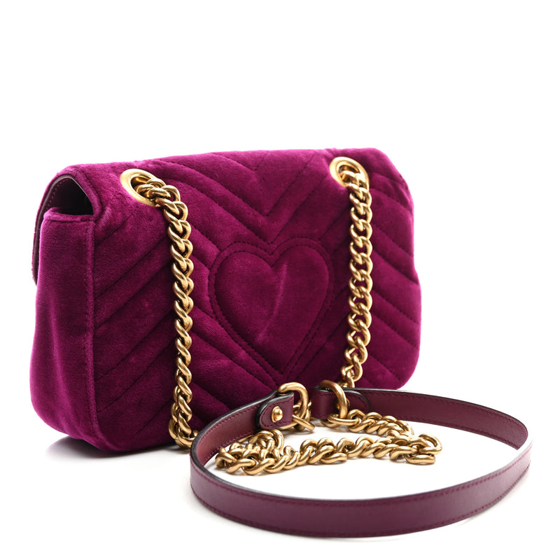 Gucci Velvet Matelasse Mini Gg Marmont