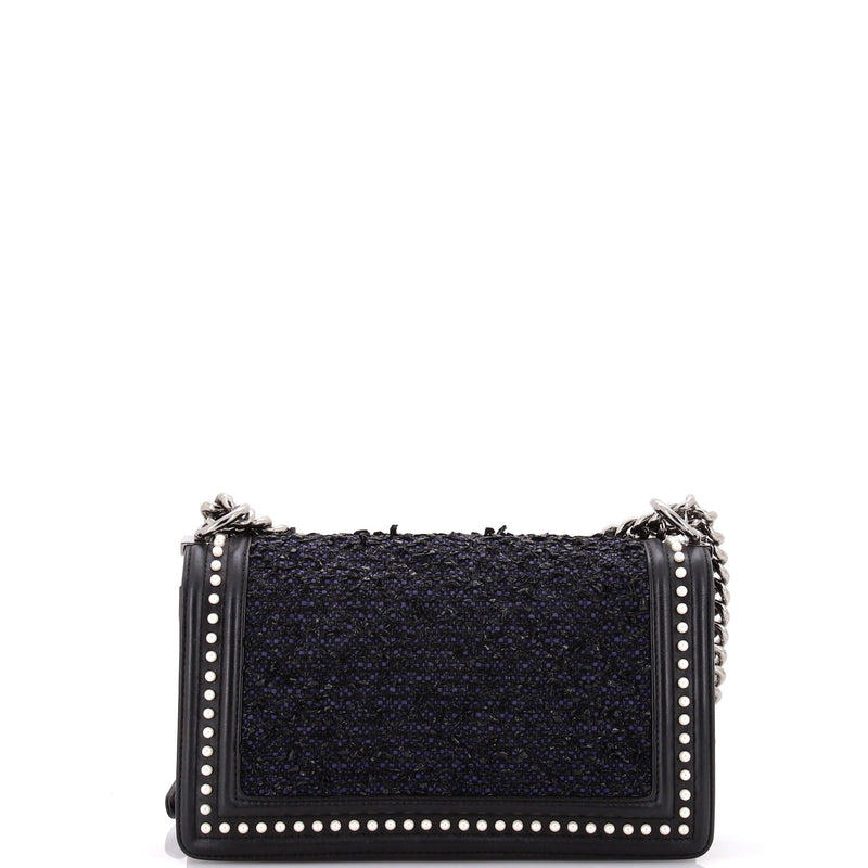 Chanel Boy Flap Bag Quilted Tweed With
