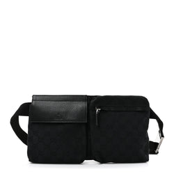 Gucci Gg Double Pocket Belt Bag Black