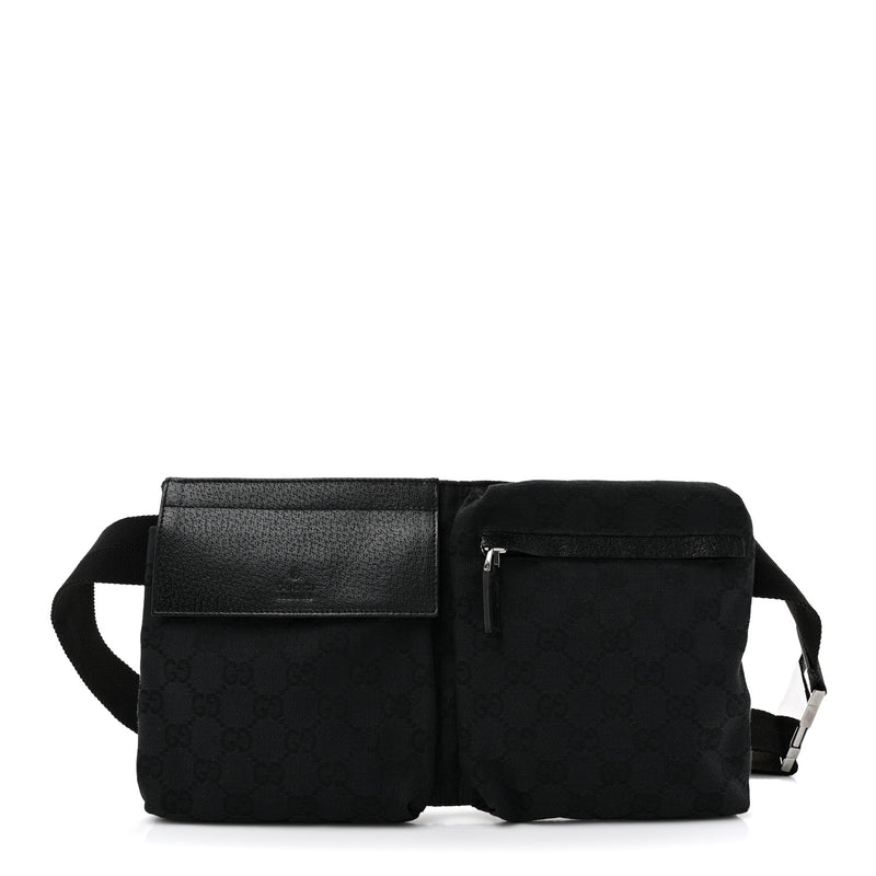 Gucci Gg Double Pocket Belt Bag Black