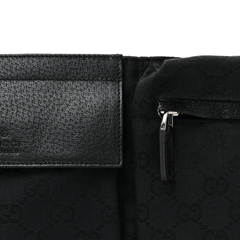Gucci Gg Double Pocket Belt Bag Black