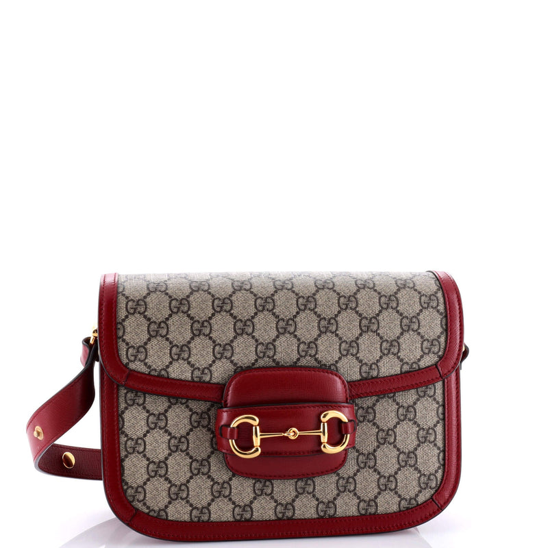 Gucci Horsebit Shoulder Bag Gg Coated