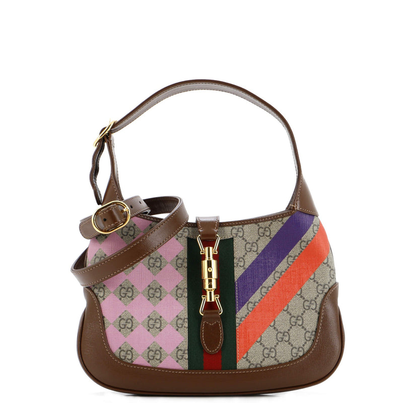 Gucci Jackie Hobo Printed Gg Coated