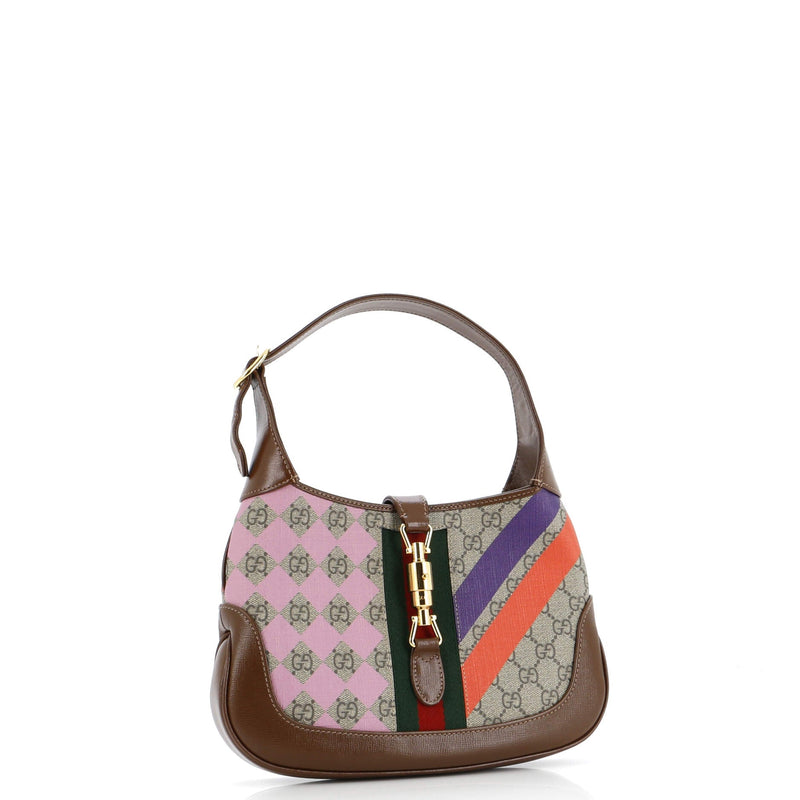 Gucci Jackie Hobo Printed Gg Coated