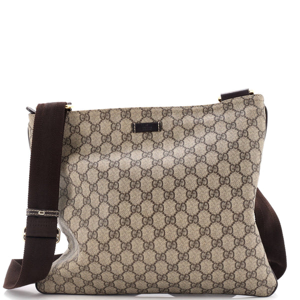 Gucci Zip Top Messenger Bag Gg Coated