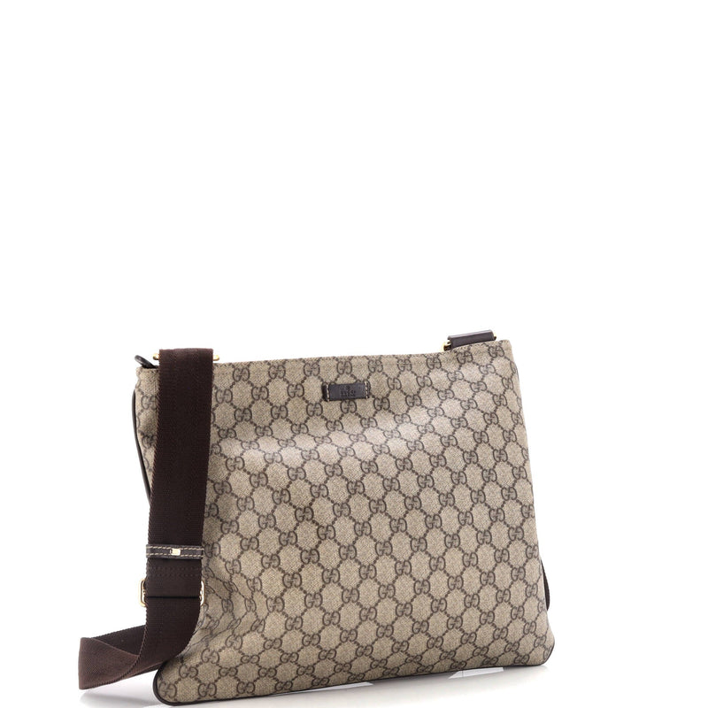 Gucci Zip Top Messenger Bag Gg Coated