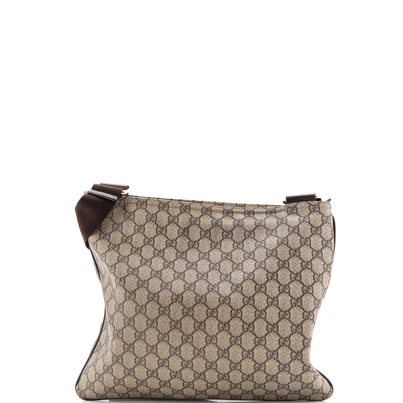 Gucci Zip Top Messenger Bag Gg Coated