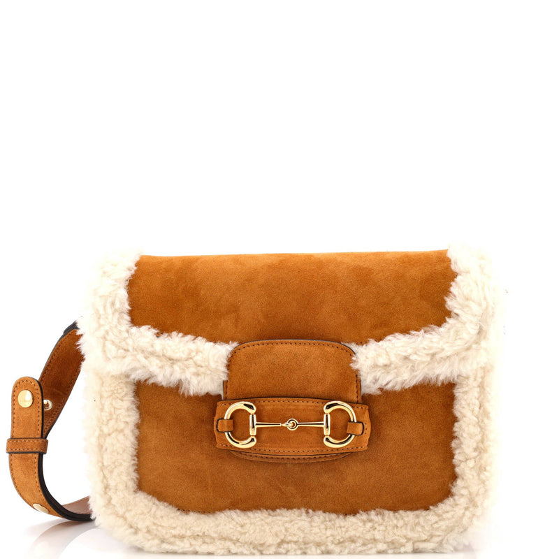 Gucci Horsebit Shoulder Bag Suede With
