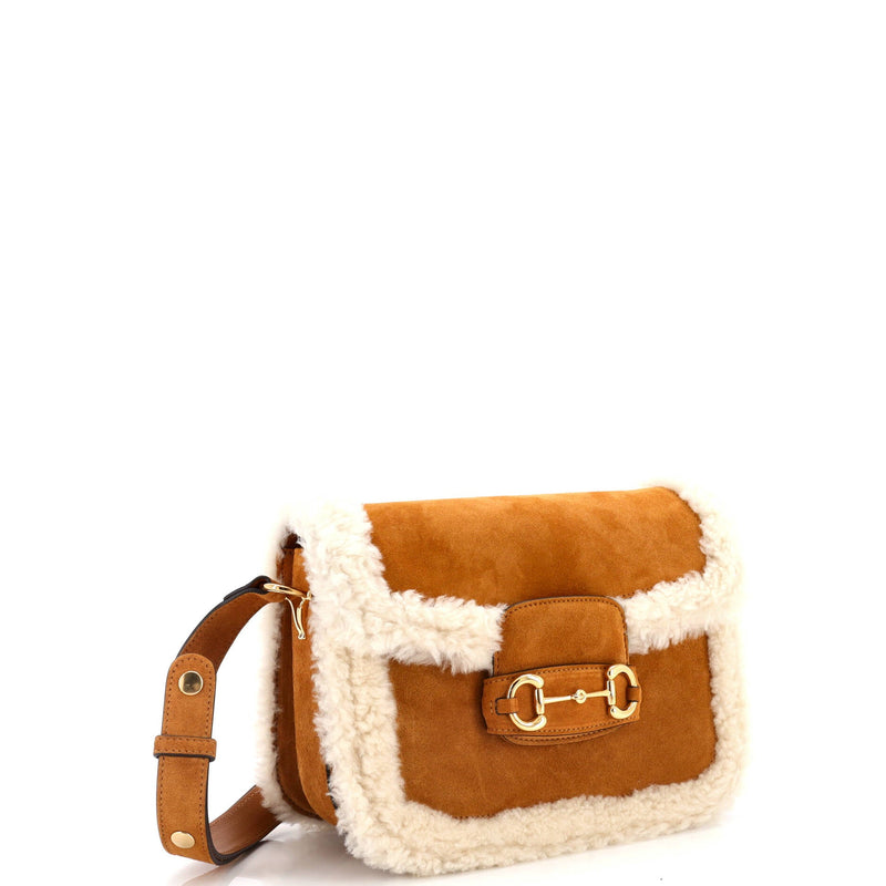 Gucci Horsebit Shoulder Bag Suede With