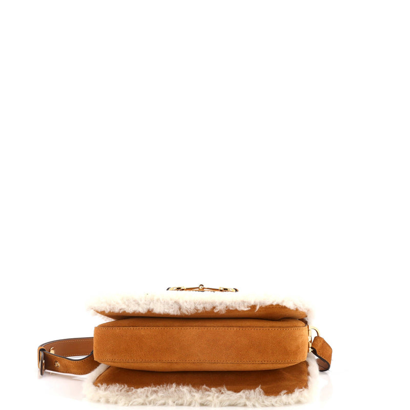 Gucci Horsebit Shoulder Bag Suede With