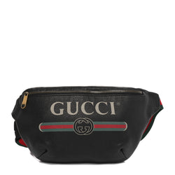 Gucci Grained Calfskin Logo Belt Bag