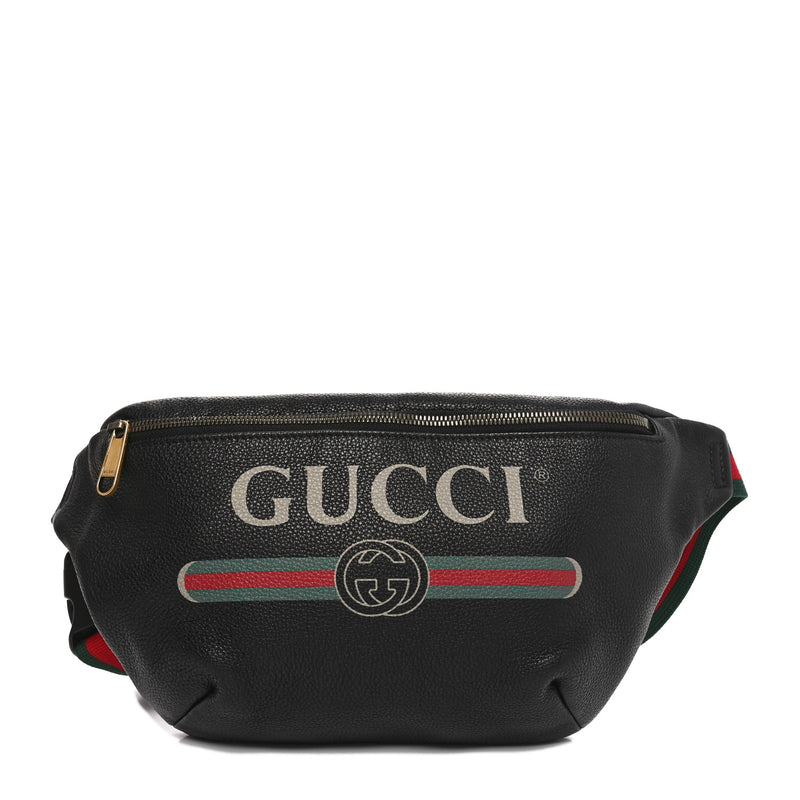Gucci Grained Calfskin Logo Belt Bag