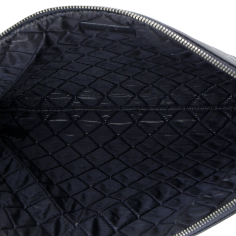 Chanel Boy O Case Clutch Quilted Caviar