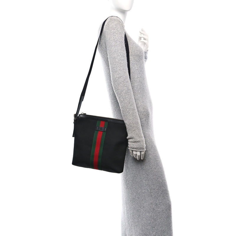 Gucci Techno Canvas Web Messenger Bag