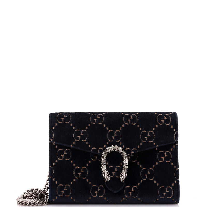Gucci Dionysus Chain Wallet Gg Velvet