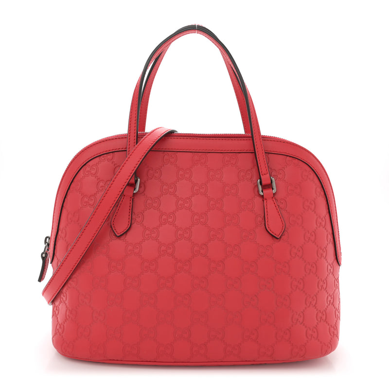 Gucci Guccissima Medium Dome Bag Red