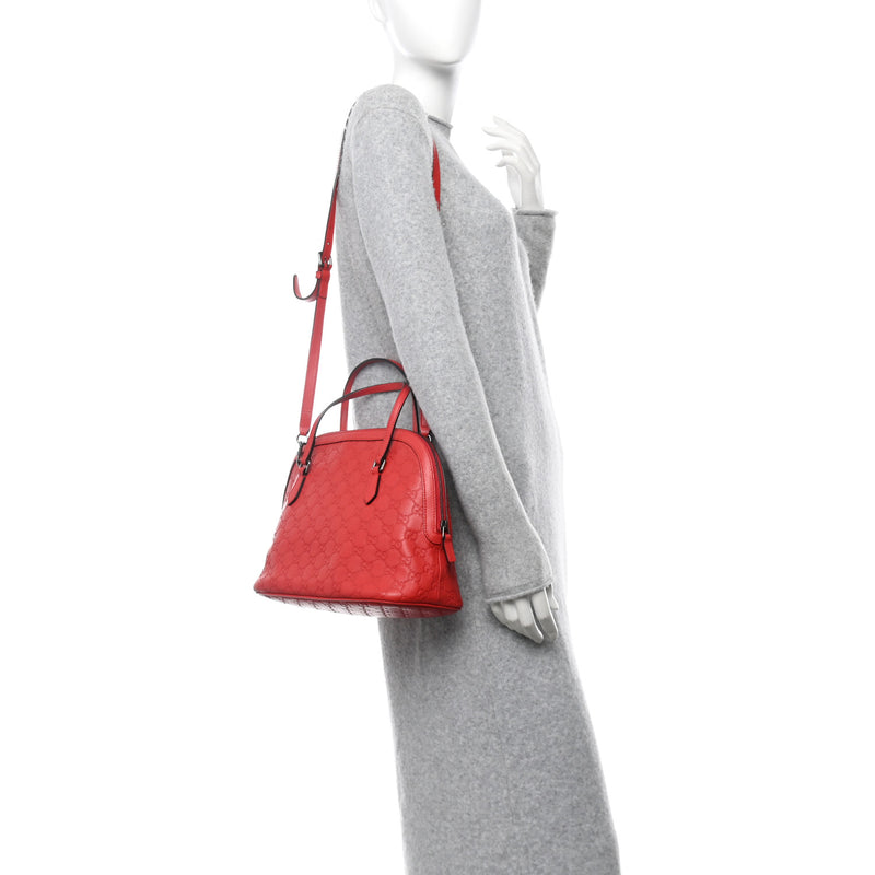 Gucci Guccissima Medium Dome Bag Red