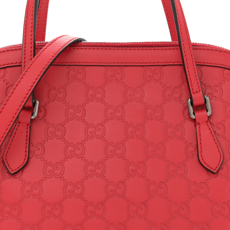 Gucci Guccissima Medium Dome Bag Red