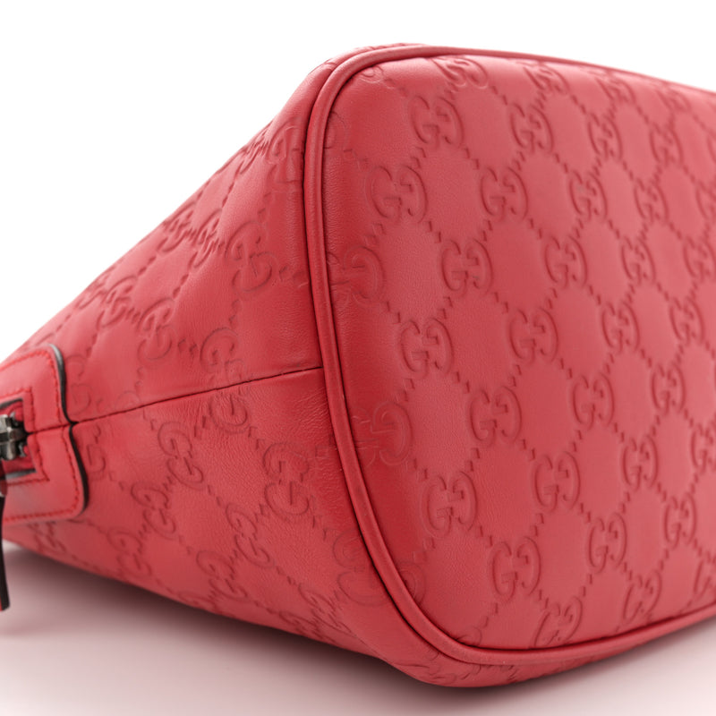 Gucci Guccissima Medium Dome Bag Red