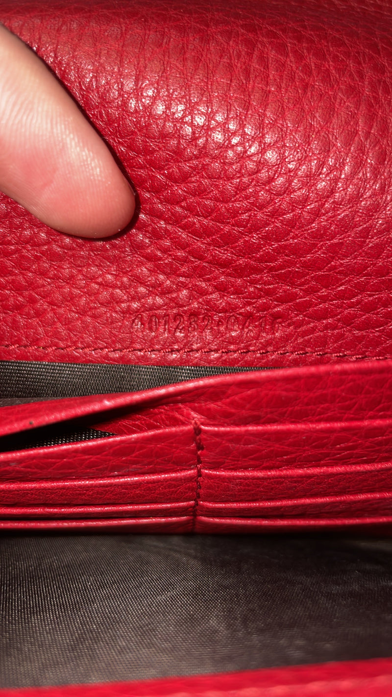 Gucci Gg Marmont Chain Wallet Leather