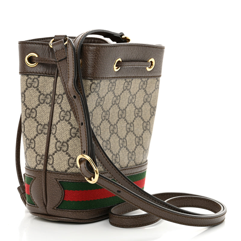 Gucci Gg Supreme Web Mini Ophidia Bucket