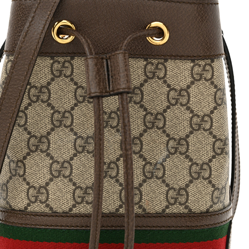 Gucci Gg Supreme Web Mini Ophidia Bucket