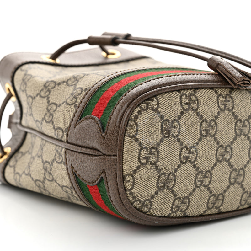Gucci Gg Supreme Web Mini Ophidia Bucket
