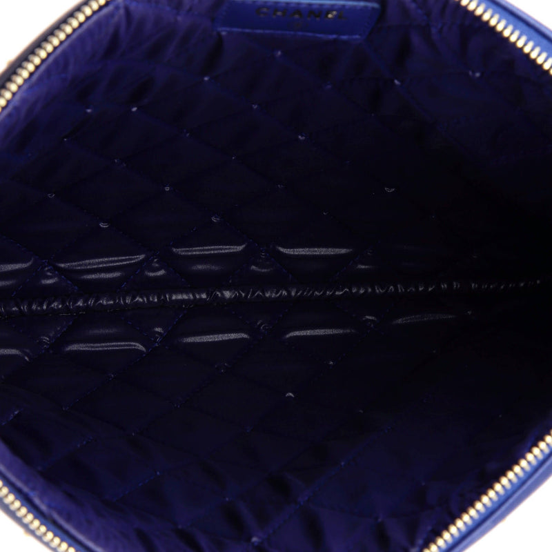 Chanel O Case Clutch Studded Lambskin
