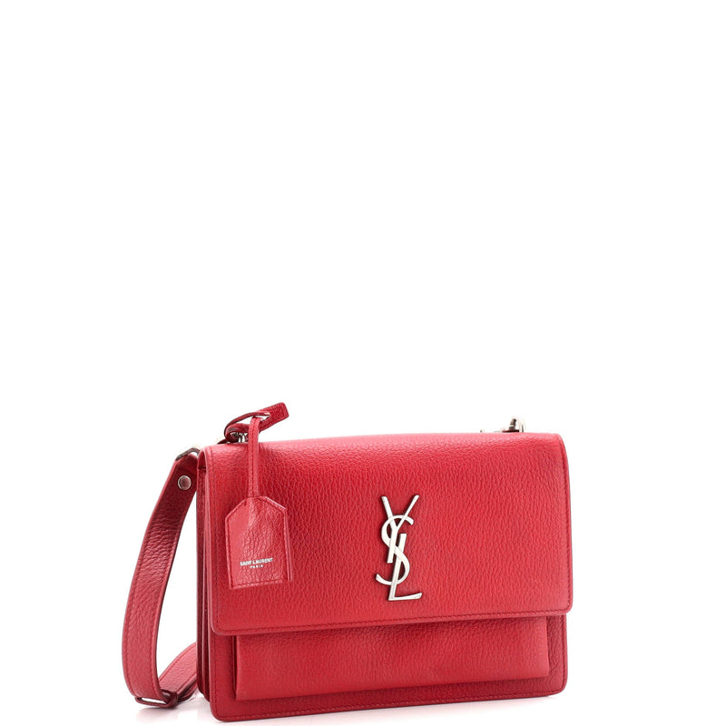 Saint Laurent Sunset Satchel Leather