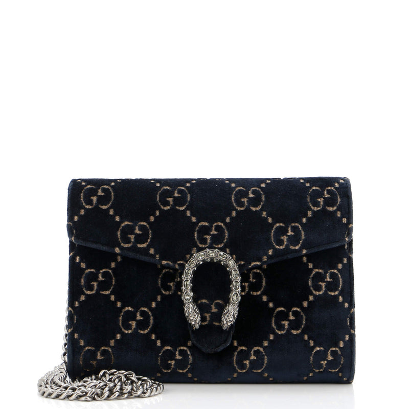 Gucci Dionysus Chain Wallet Gg Velvet