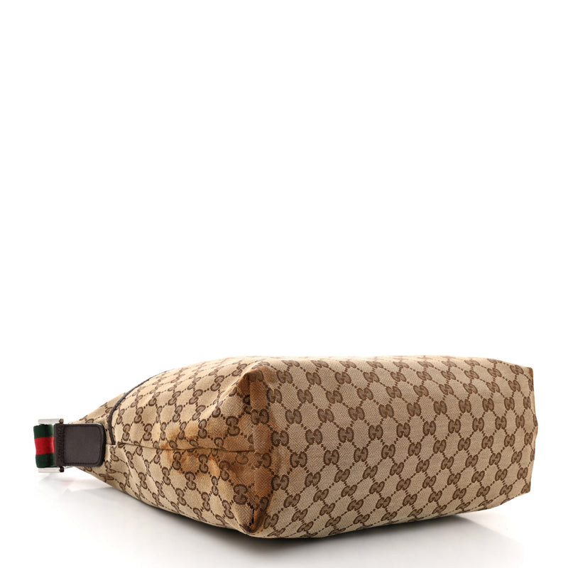 Gucci Web Medium Flat Messenger Bag