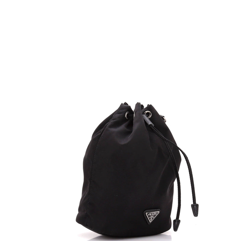 Prada Drawstring Wristlet Bucket Bag