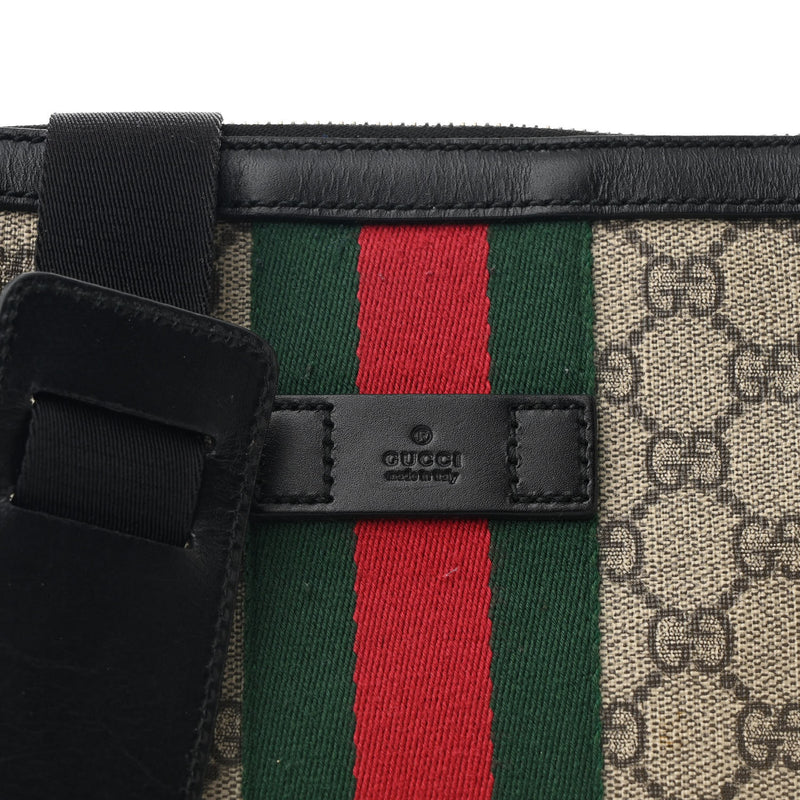 Gucci Gg Supreme Web Messenger Bag Black