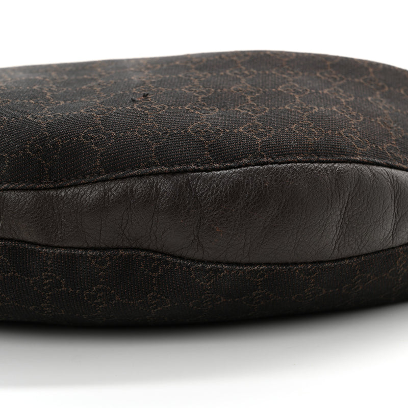 Gucci Denim Half Moon Hobo Dark Brown