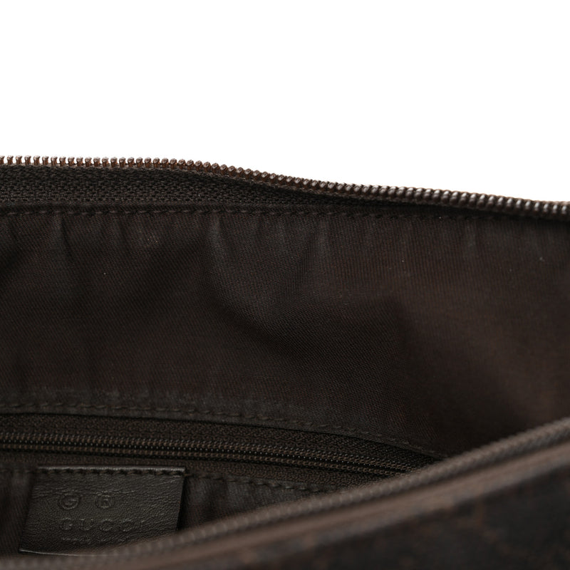 Gucci Denim Half Moon Hobo Dark Brown