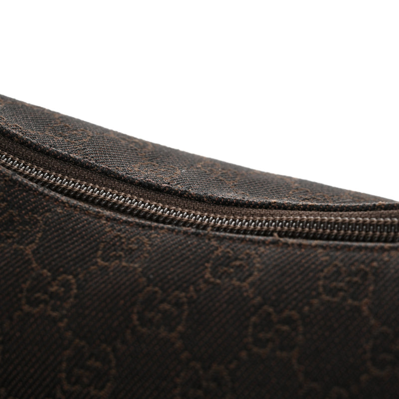 Gucci Denim Half Moon Hobo Dark Brown