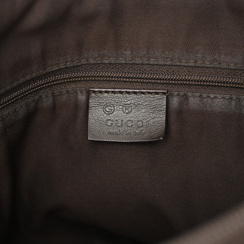 Gucci Denim Half Moon Hobo Dark Brown