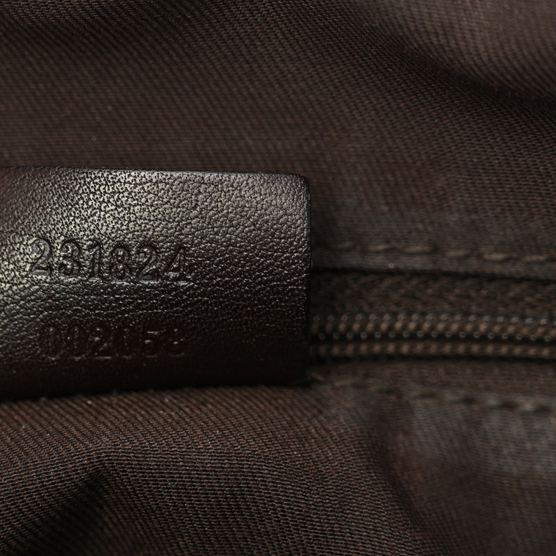 Gucci Denim Half Moon Hobo Dark Brown