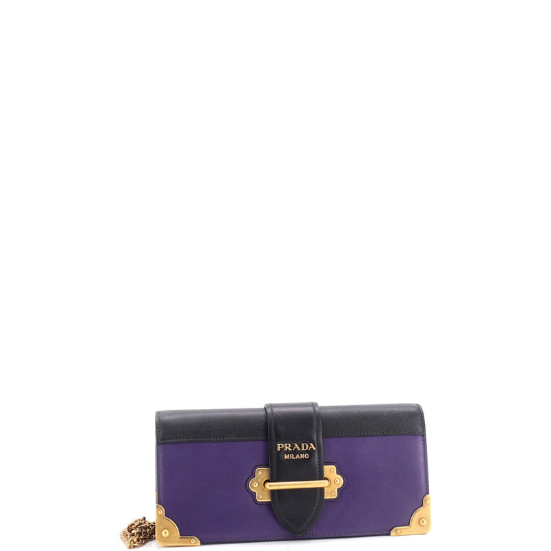Prada Cahier Chain Clutch City Calf And