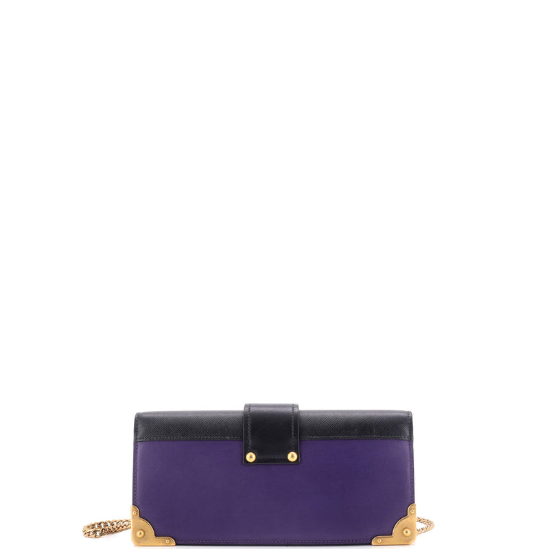Prada Cahier Chain Clutch City Calf And