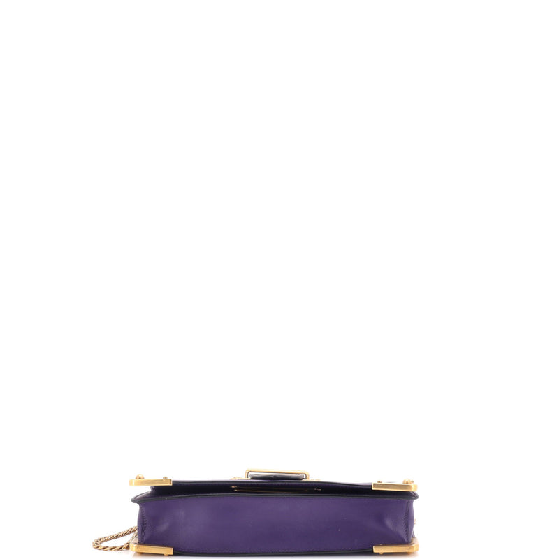 Prada Cahier Chain Clutch City Calf And