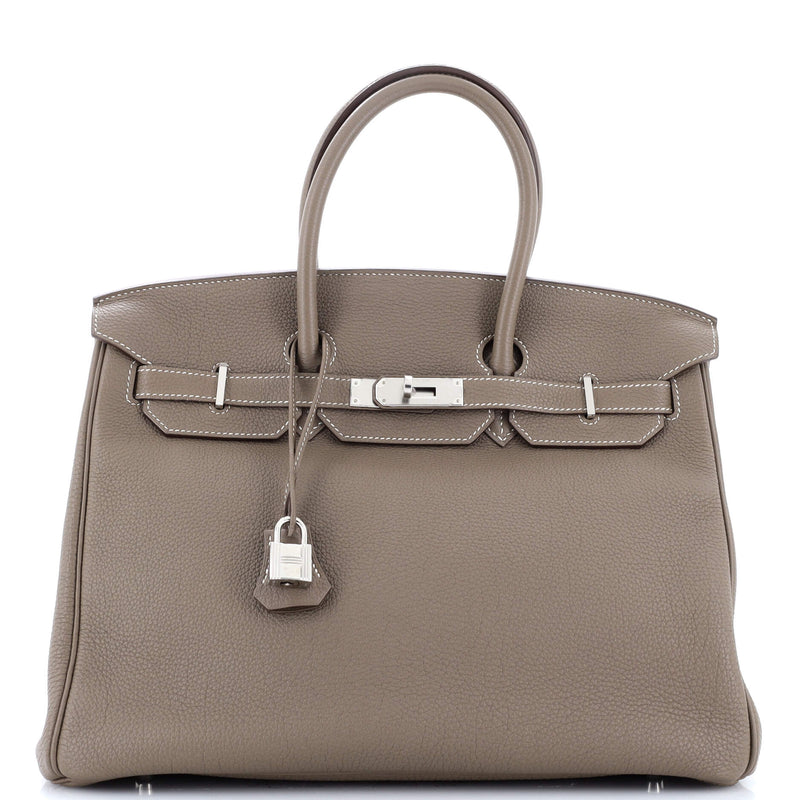 Hermes Birkin Handbag Grey Togo With