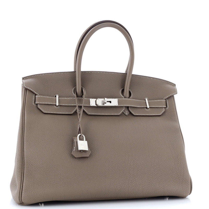 Hermes Birkin Handbag Grey Togo With