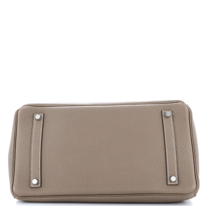 Hermes Birkin Handbag Grey Togo With