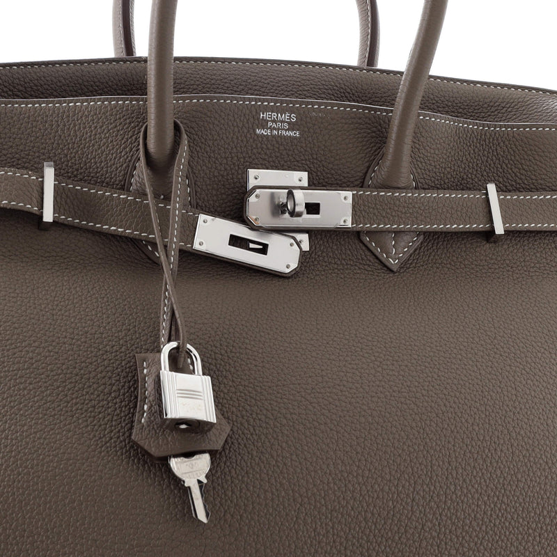 Hermes Birkin Handbag Grey Togo With