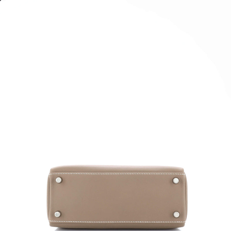 Hermes Kelly Handbag Grey Swift With
